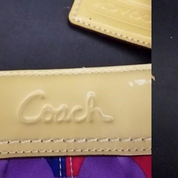 Coach w/ COA Signature Soho Pleated Sateen Multicolor Print Purse Tote -F13798 - Picture 3 of 8